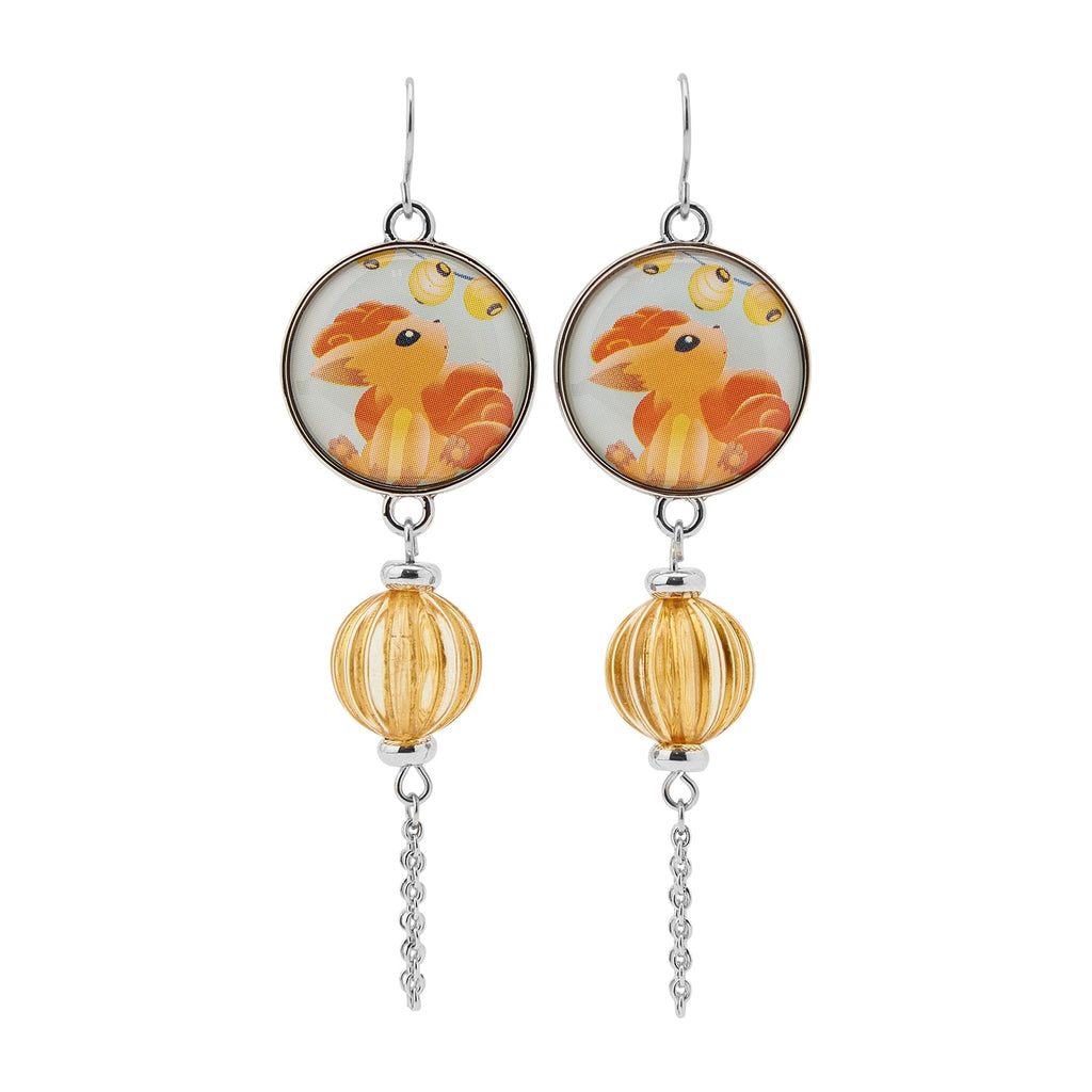Pokemon Earrings Summer Festival Rokon with colorful beads from Japan