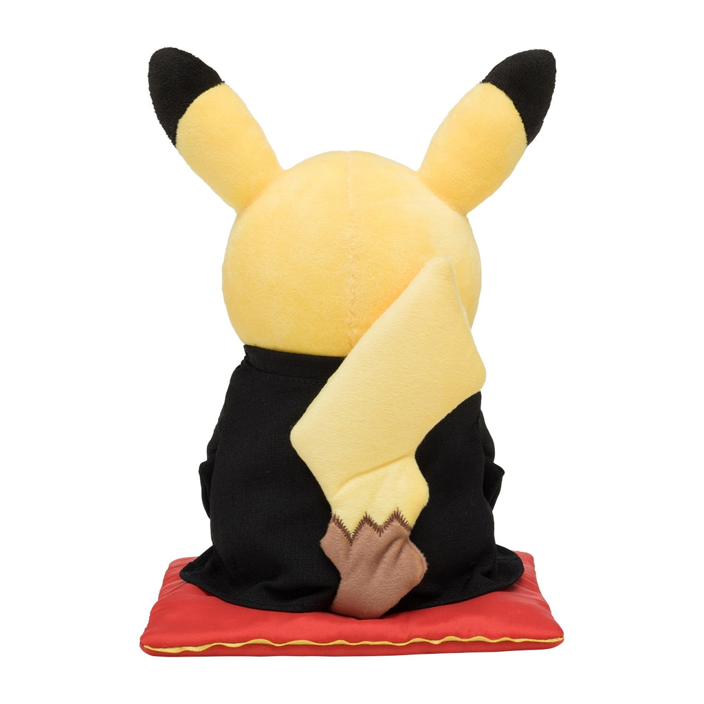 Pikachu plushie, holding hands together from Japan, cute expression