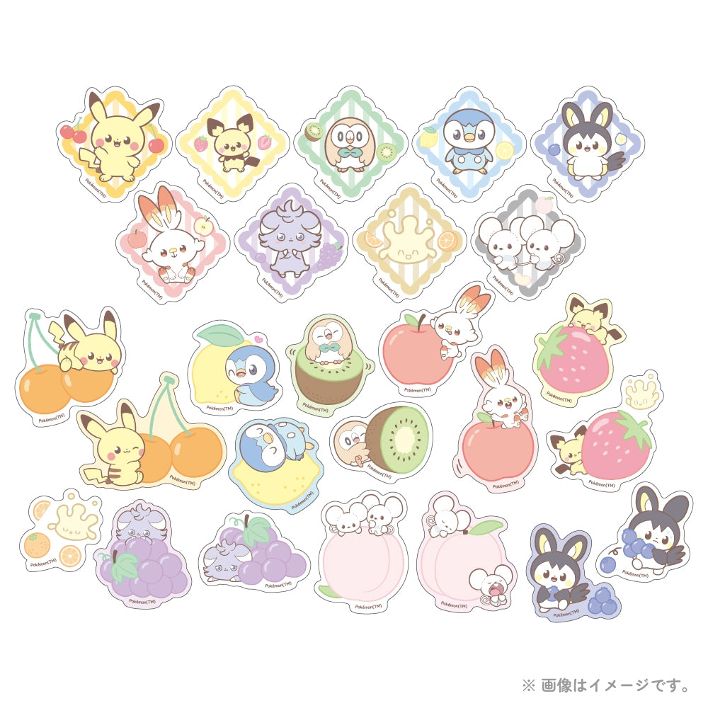 Flake sticker fruit poke piece