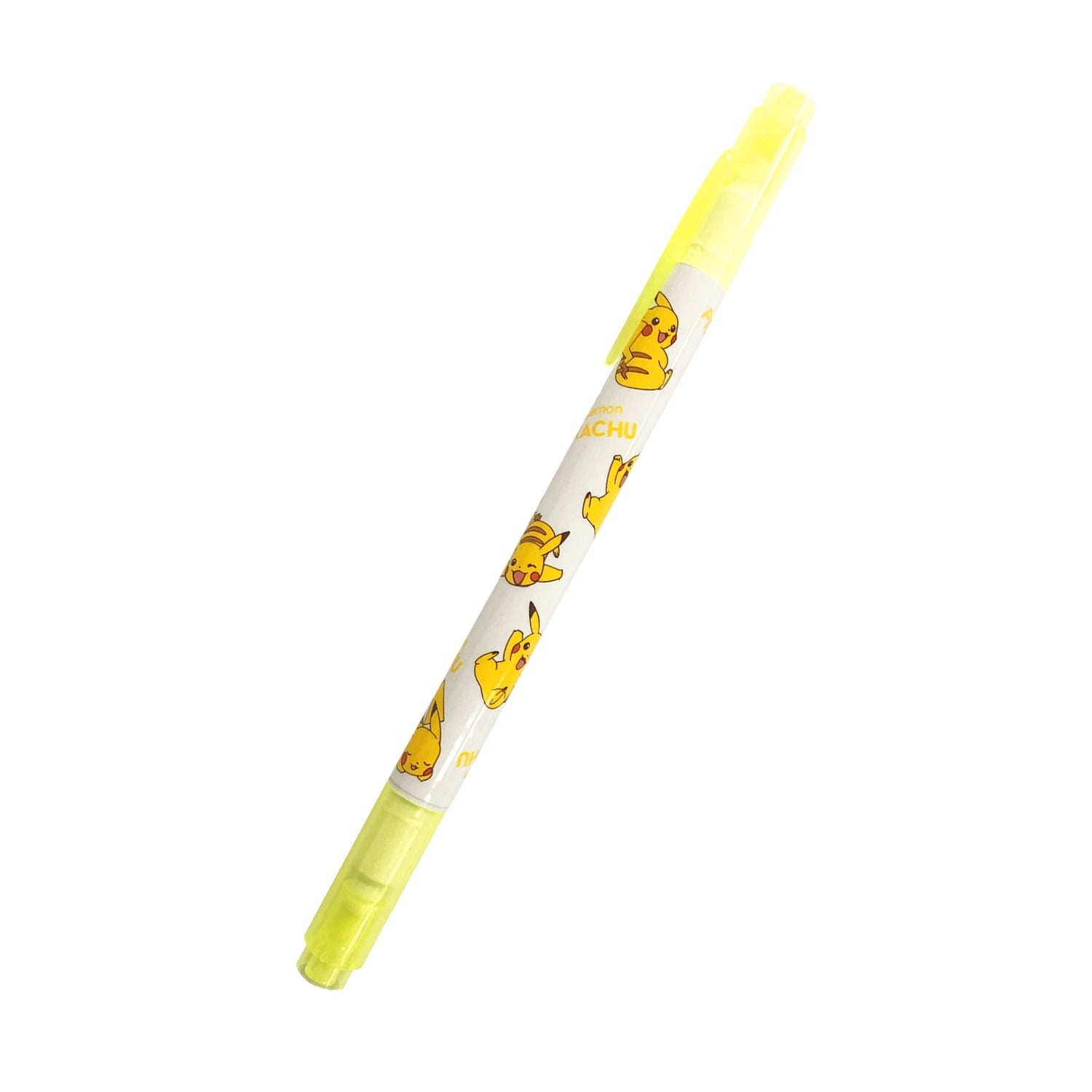 Pikachu yellow highlighter with electric-type design, officially licensed from Japan