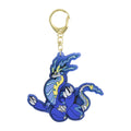 Miraidon rubber keychain with official artwork from Japan, featuring Electric/Dragon-type Pokémon design