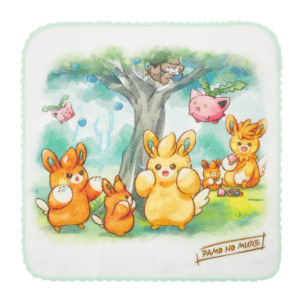 Pokemon Hand Towel PAMO NO MURE with colorful anime design from Japan