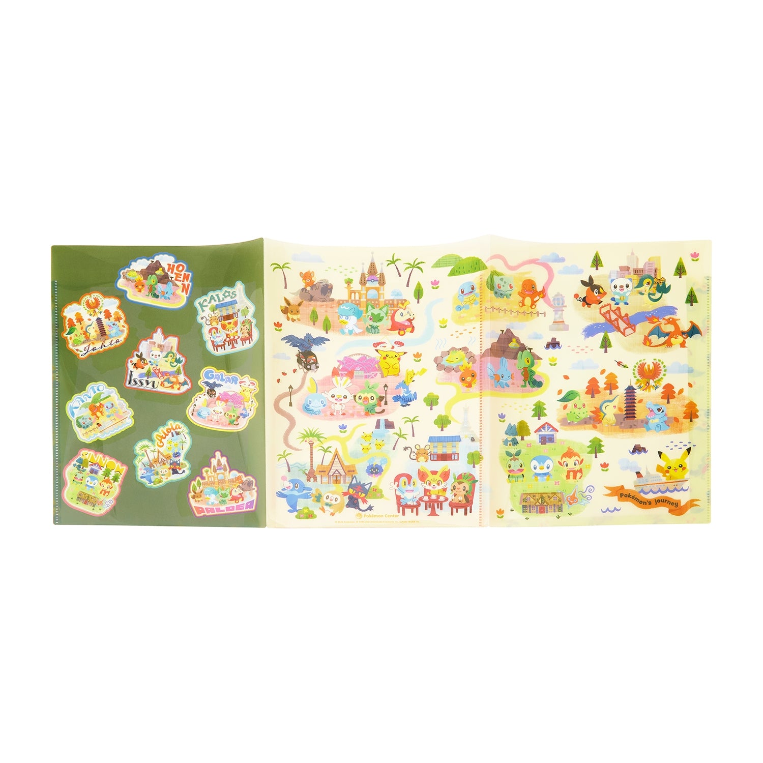 Three-sided clear file Pokémon’s journey