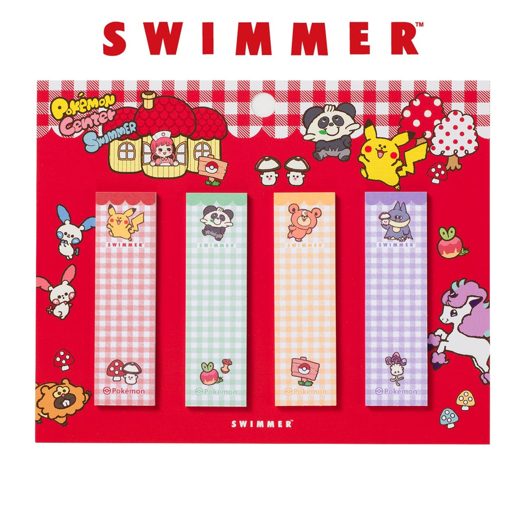 SWIMMER Sticky Set from Japan, cute Pokemon character on a colorful background