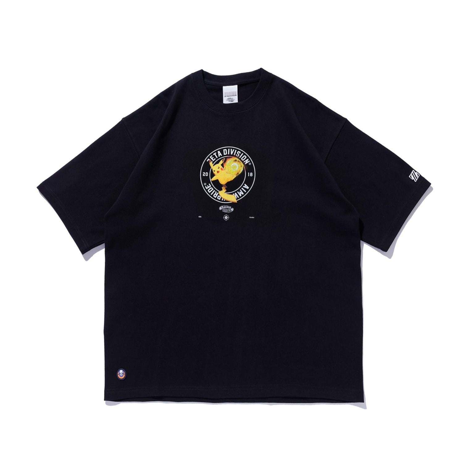 Pokémon UNITE × ZETA DIVISION TEE Pikachu / BLACK XL