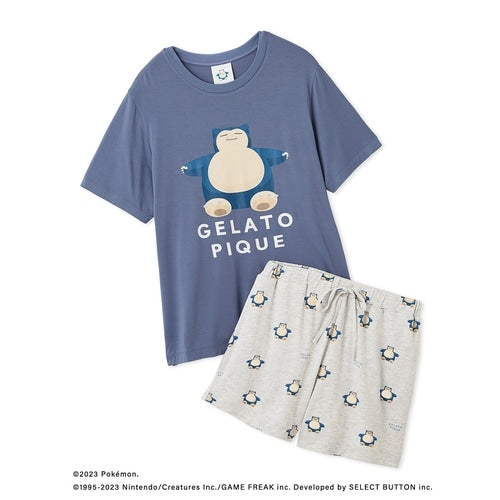 [gelato pique] Cool touch print T-shirt & shorts set navy