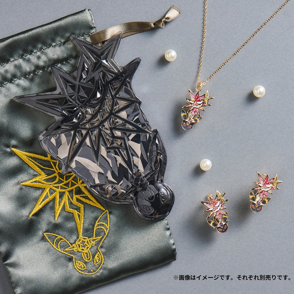 Pokémon Center Online exclusive Aku Terrace Star Blackie earrings, authentic Japanese collectible