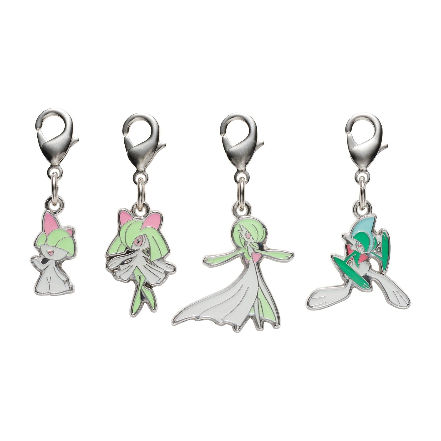 Pokemon National Pokédex metal charms #280, #281, #282, #475 from Japan