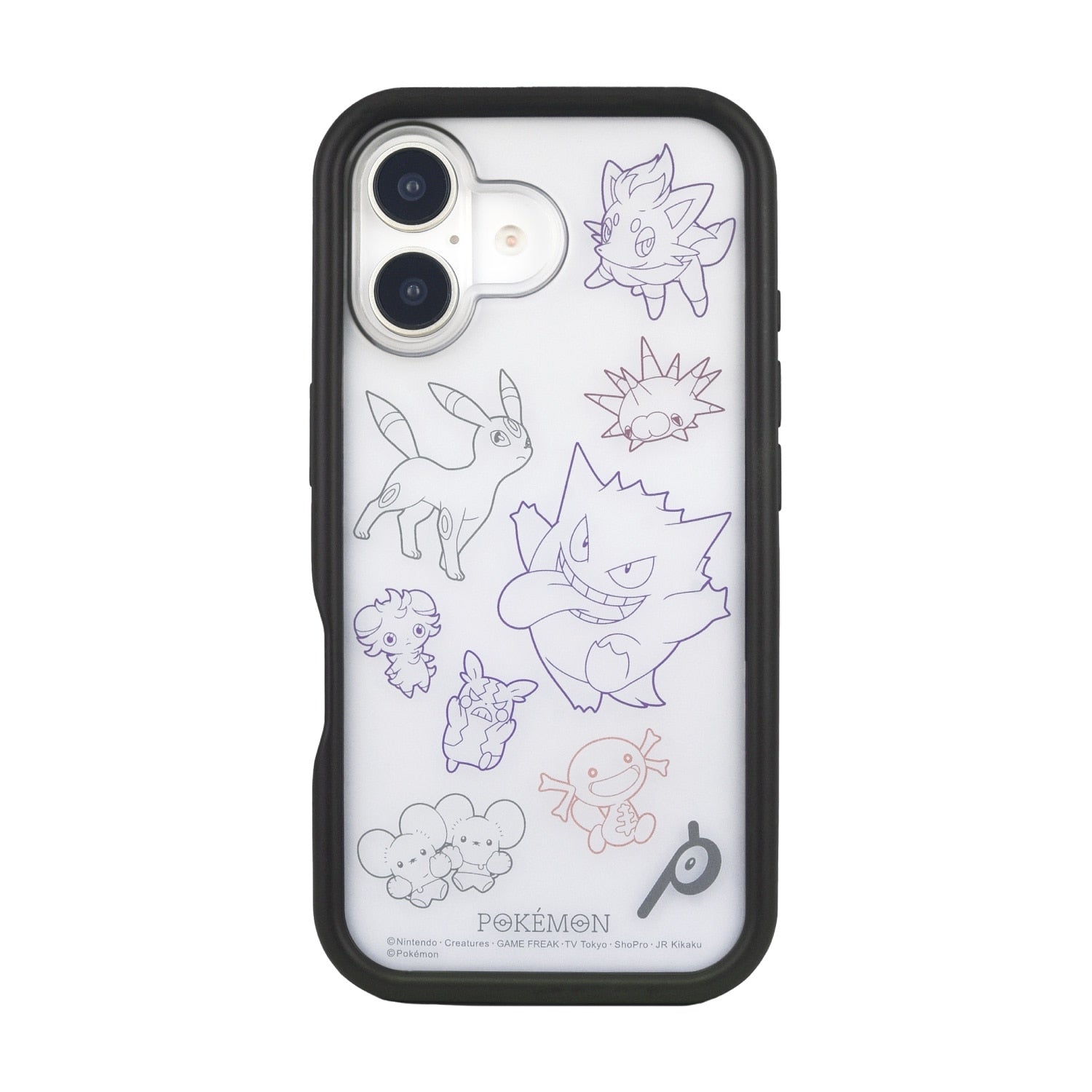 iPhone16 compatible plump frame case black