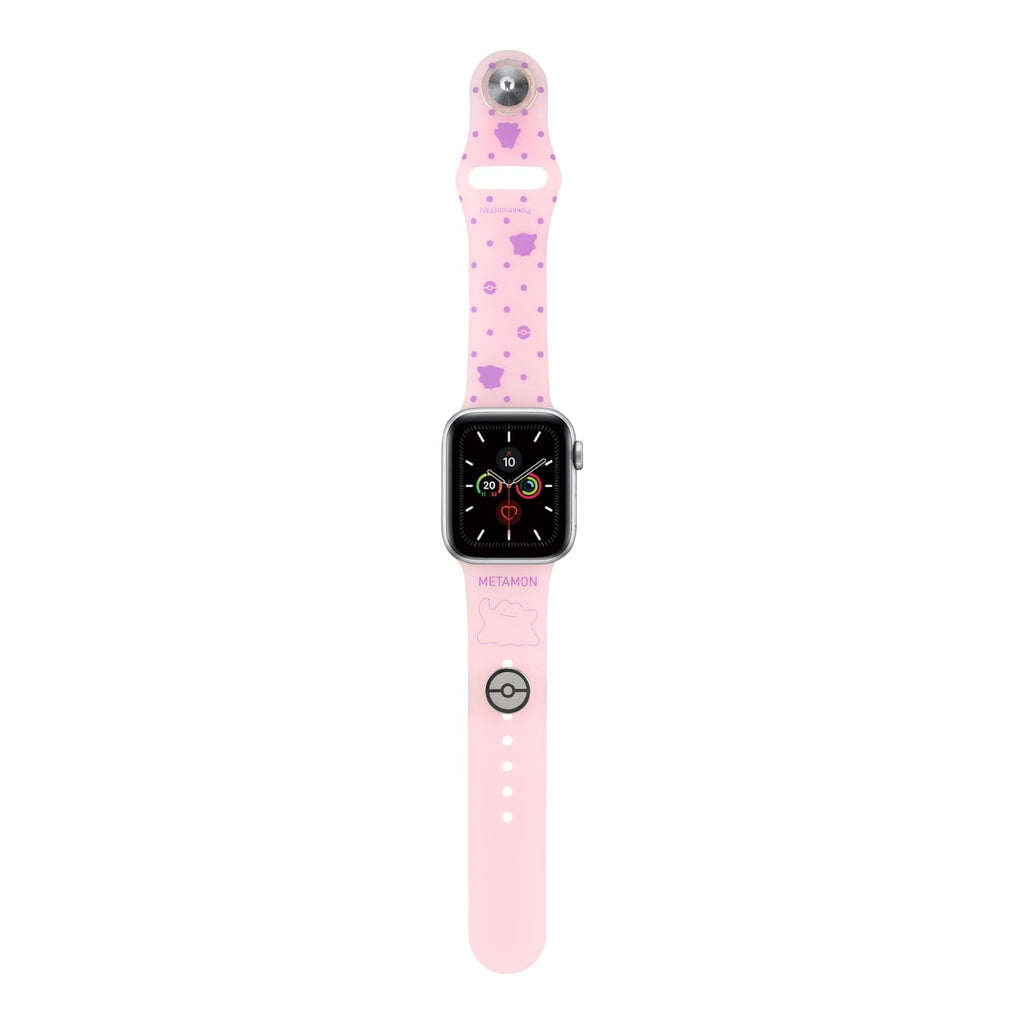 Close-up of Ditto Silicone band Metamon 844C with official Pokemon Center Japan logo