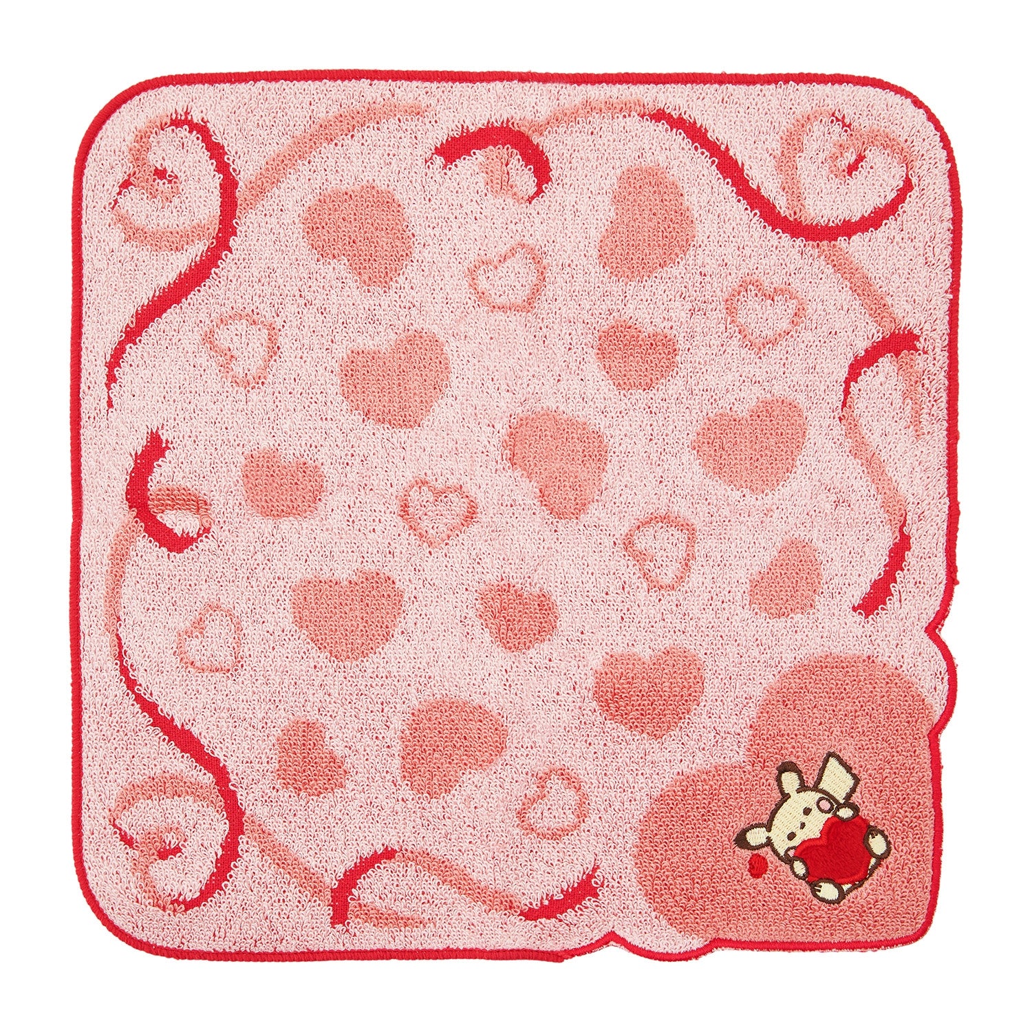 Pikachu hand towel with heart design from Japan, cute and colorful