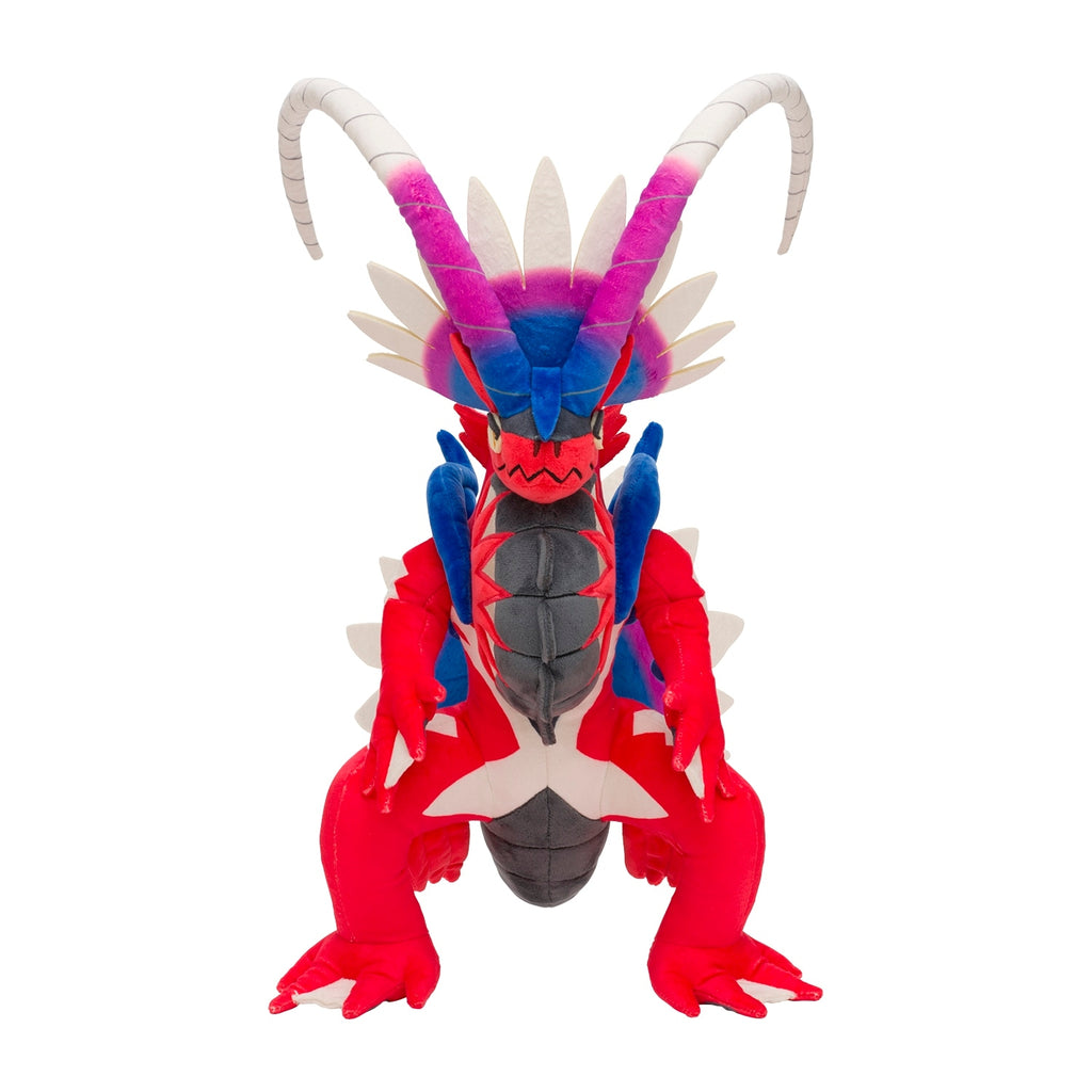Japanese Coraidon plushie with vibrant colors and textures