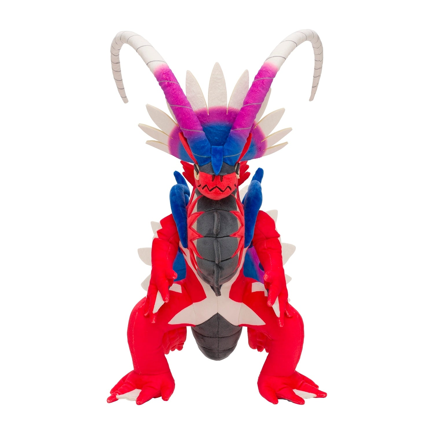 Japanese Coraidon plushie with vibrant colors and textures