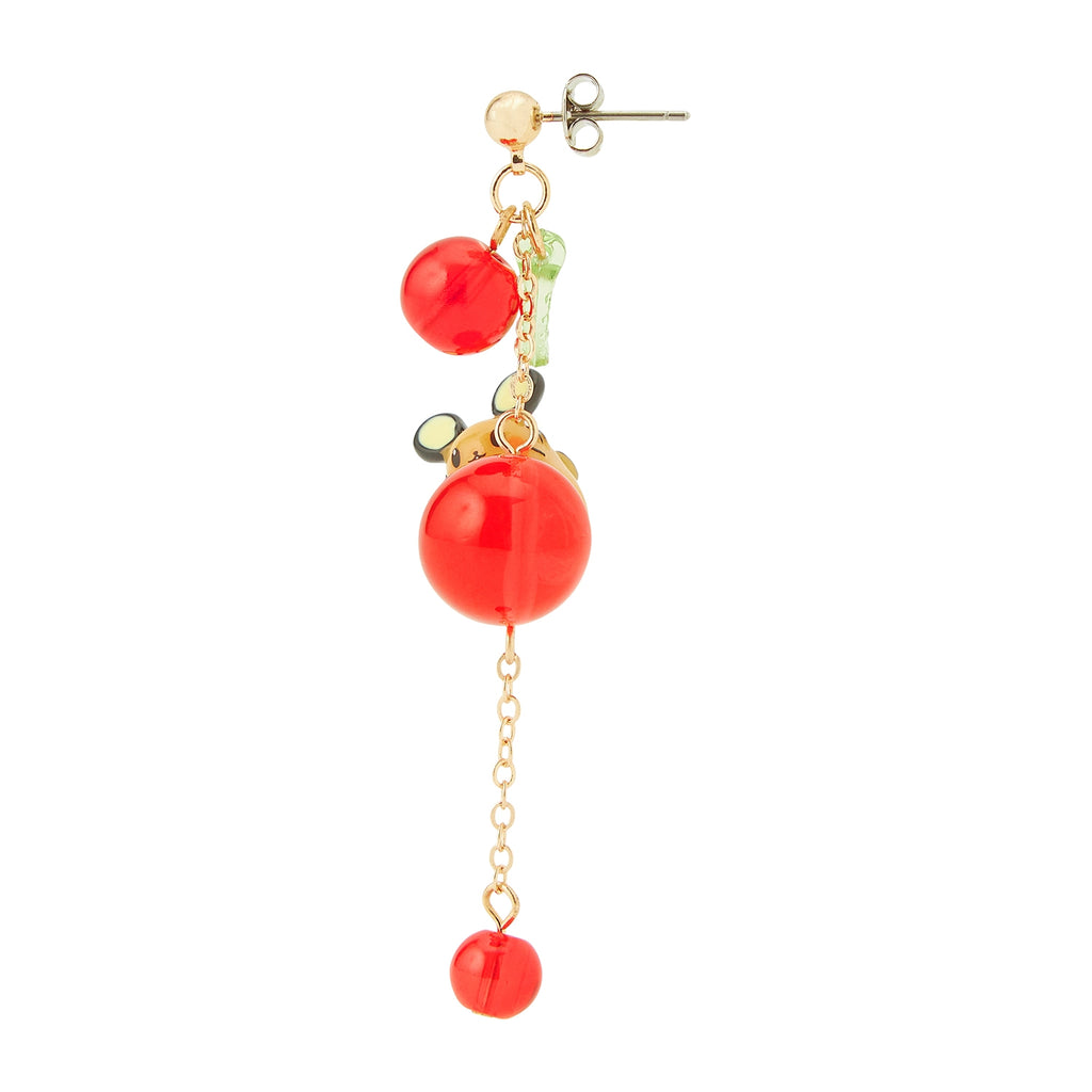 Close-up of Dedenne earrings, detailed design from Japan