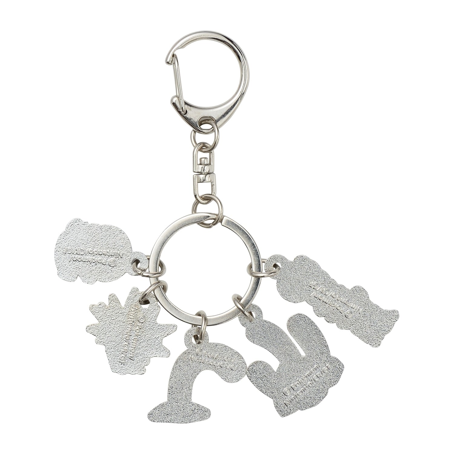 Official Pokémon Center Japan Piplup keychain, front view with shiny metal finish from Japan