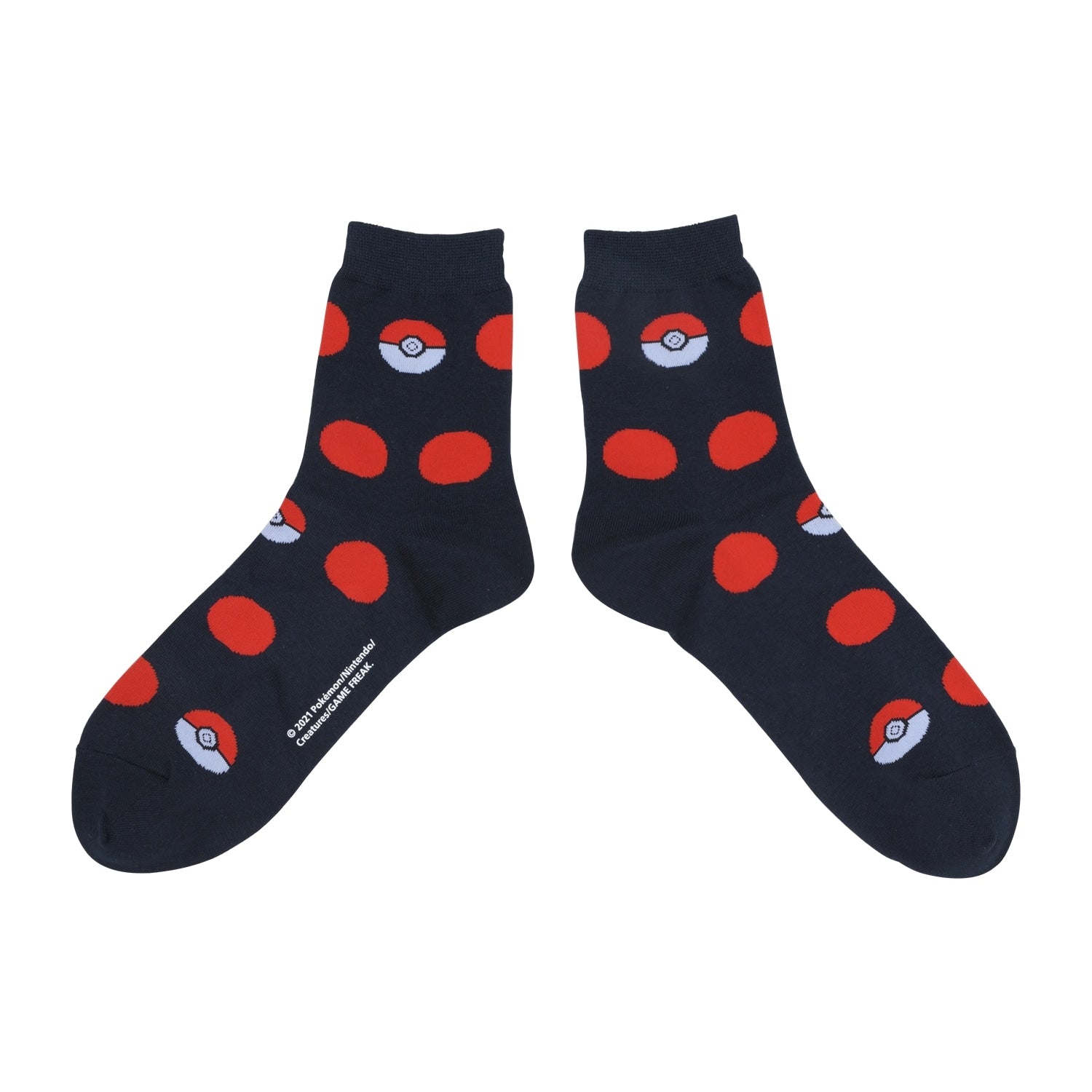 [Choice] Middle socks Poké Ball Dot RD (25-27cm)