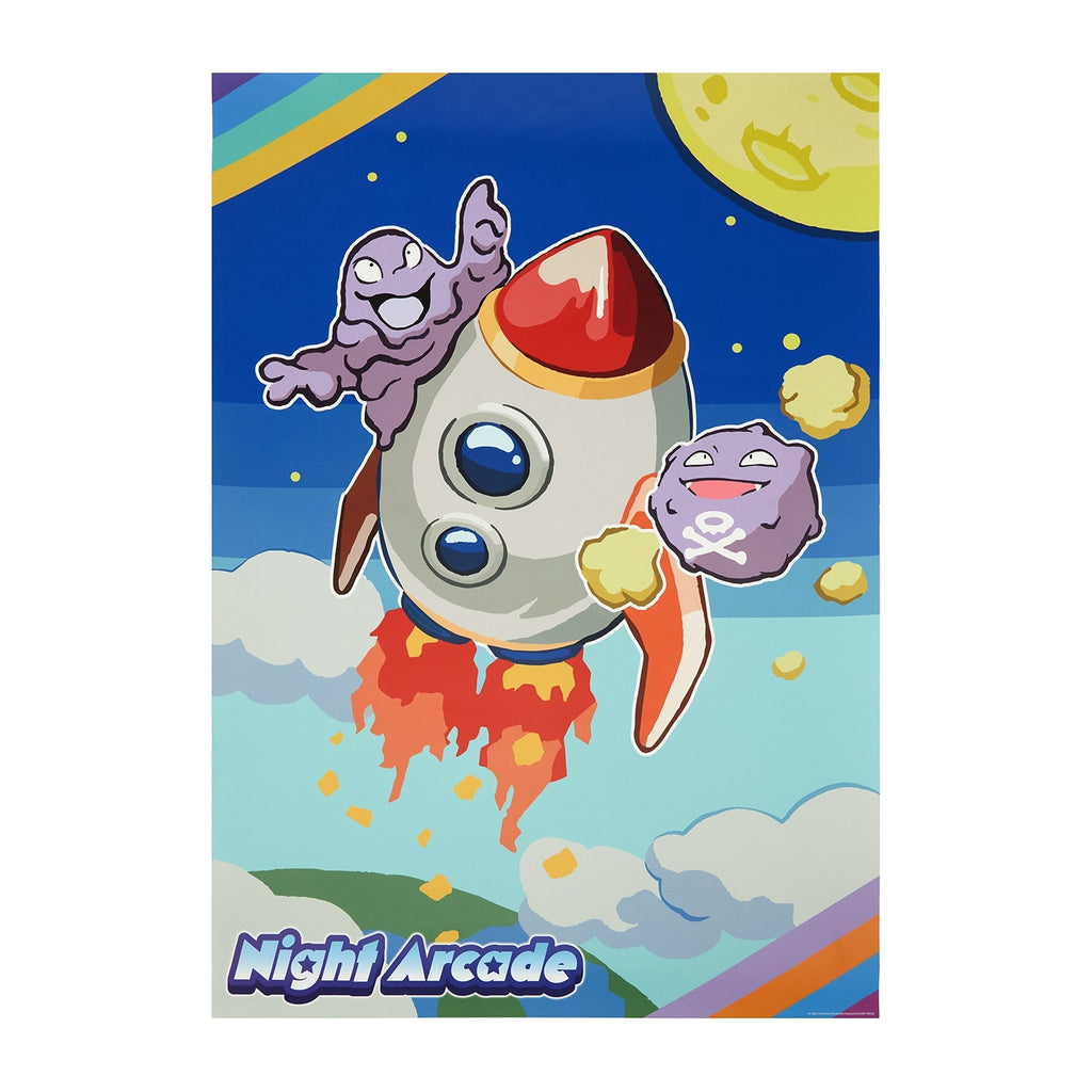 Pokemon Poster & Sticker Set from Japan, featuring colorful characters