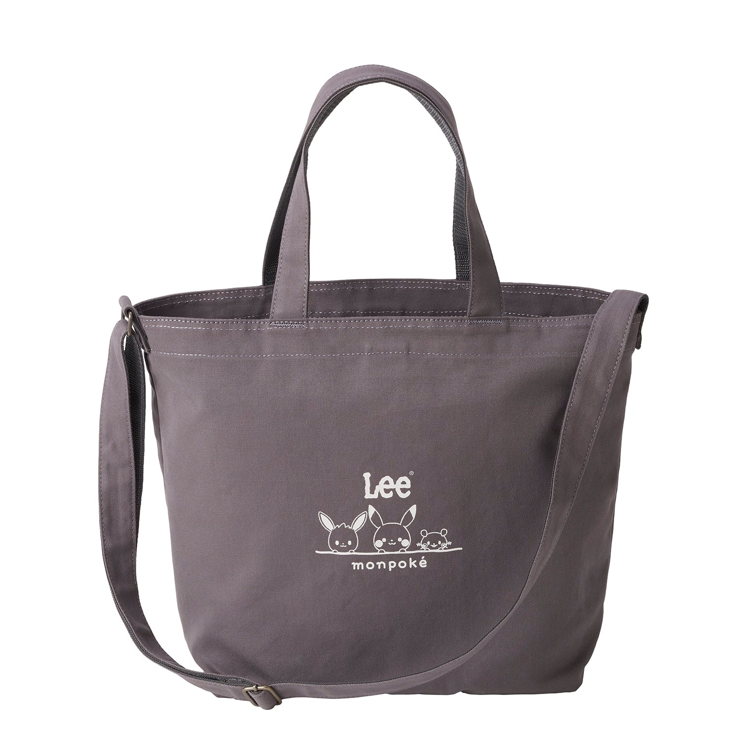 Monpoke Lee W Name Canvas Mother's Tote Gray