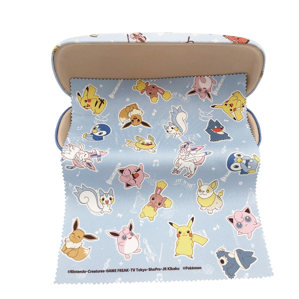 Blue glasses case with official Pokemon Center Japan Snubbull design