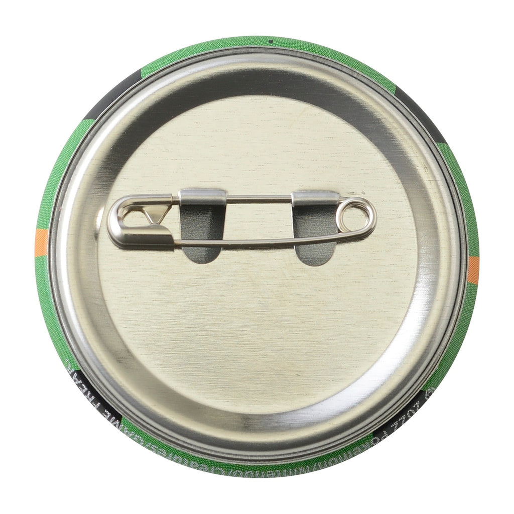 Authentic Pokemon Japan dark ball tin badge, close-up view