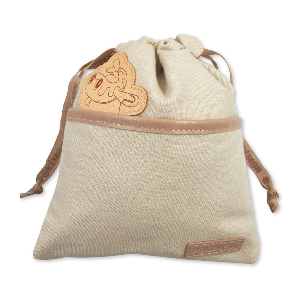 Drawstring pouch with emblem Sharitatsu
