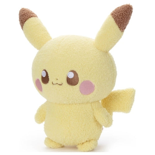 Authentic Pikachu stuffed toy, vibrant yellow color from Japan