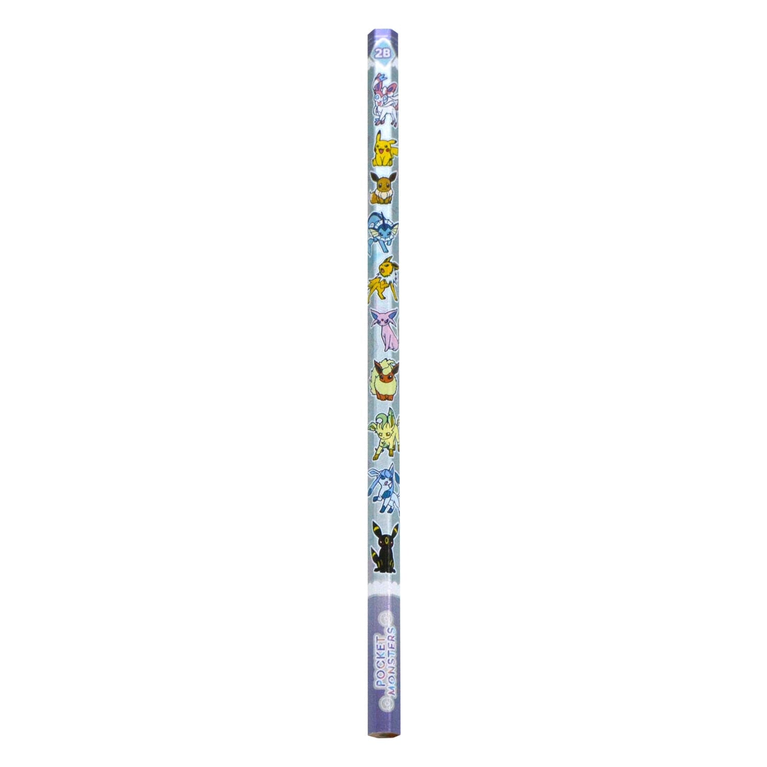 Close-up of Kakikata Pencil 2B Silver Scroll Pastel Flake with pastel flake design from Japan