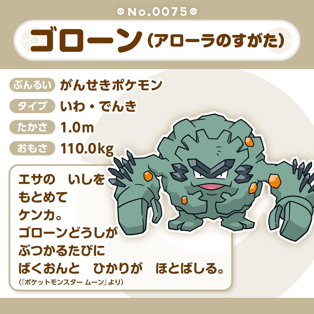 Pokémon fit Graveler Alolan Form Plush (#75) – Pokémon Center Japan