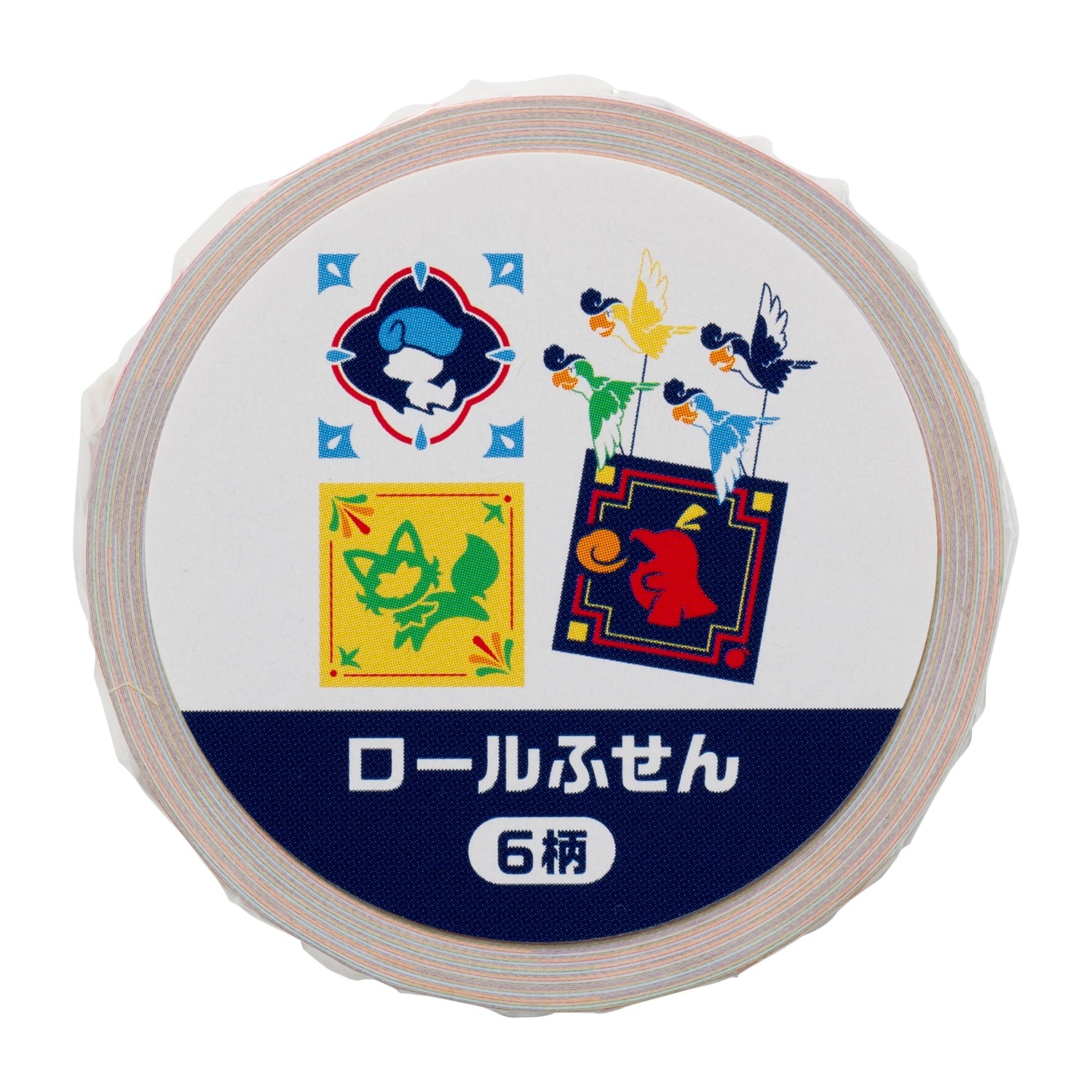 Close-up of Roll sticky paper Paldea tile, showing detailed Pokémon design from Japan