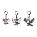 Pokemon metal charm #731 from Japan, featuring miniature Pokédex entry
