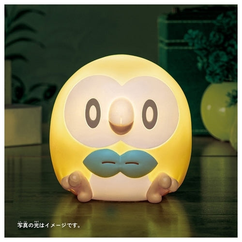 Rowlet's facial expression on Punikyun Light Mokuro, Japan exclusive collectible