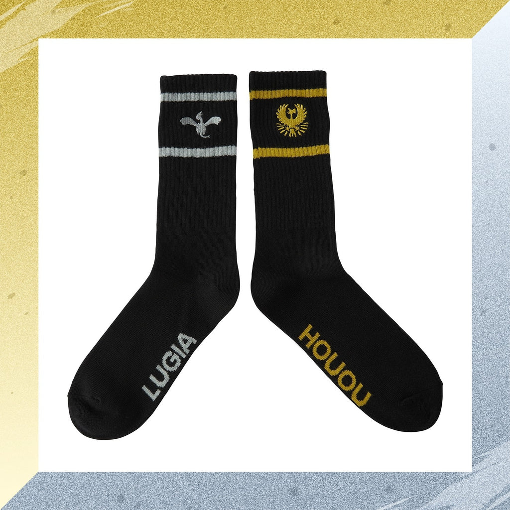 Lugia and Ho-oh Middle Socks with vibrant colors from Japan