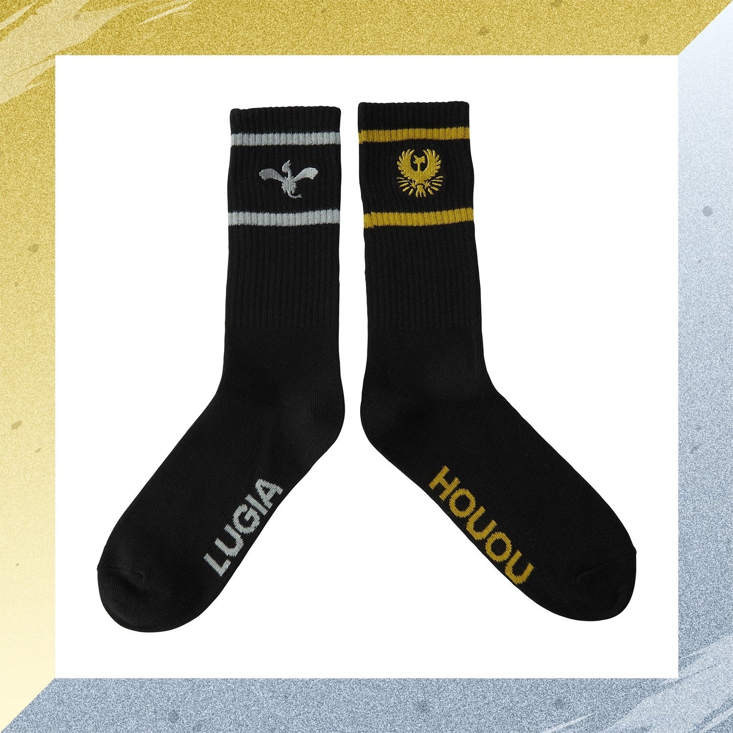 Lugia and Ho-oh Middle Socks with vibrant colors from Japan