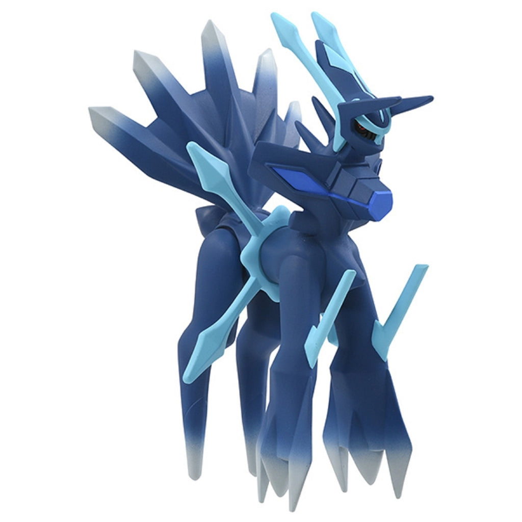 Authentic Japanese Pokemon Dialga figure, close-up of face and body
