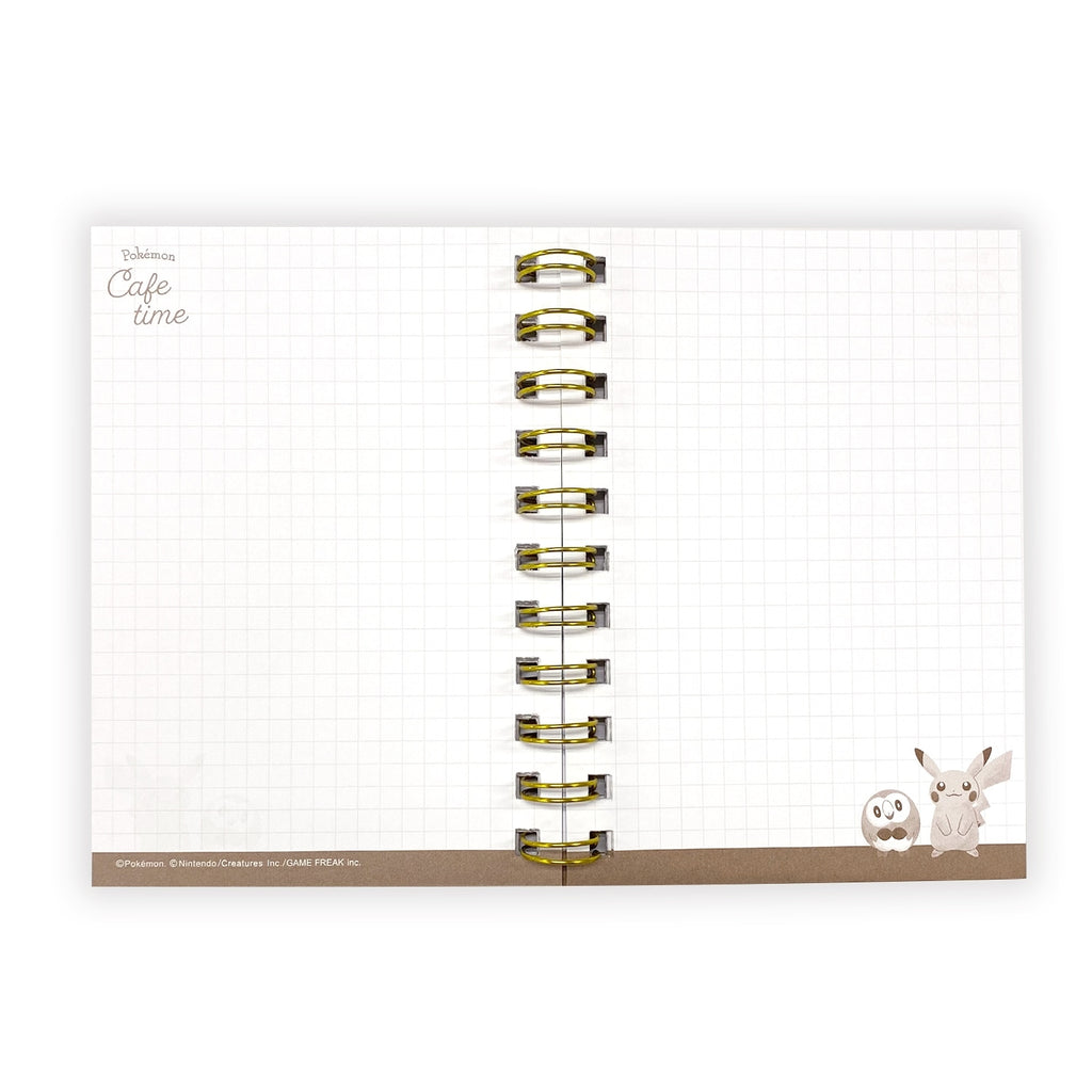 Official Pokemon Center Japan notebook, A6W ring notebook/CAFE TIME_aligned, sourced from Japan