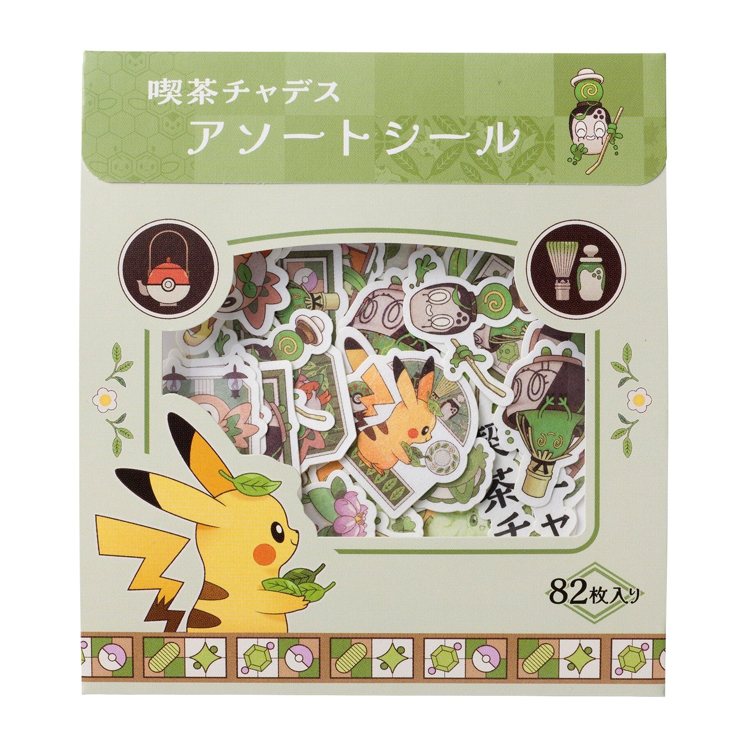 Poltchageist Pokemon Stickers from Japan, featuring a green ghost-type Pokemon