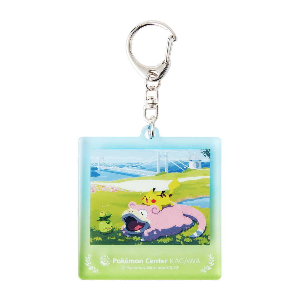 Pokemon Center Japan keychain box with 6x0.5x11 cm dimensions, made in Japan