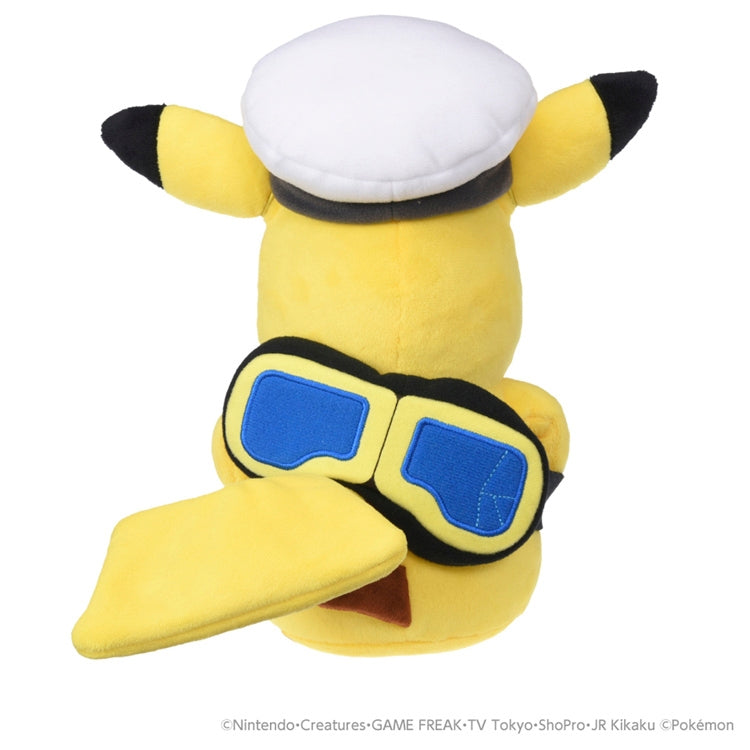 Pokémon Center Japan Captain Pikachu Plush – Goggles Ver. (#25)