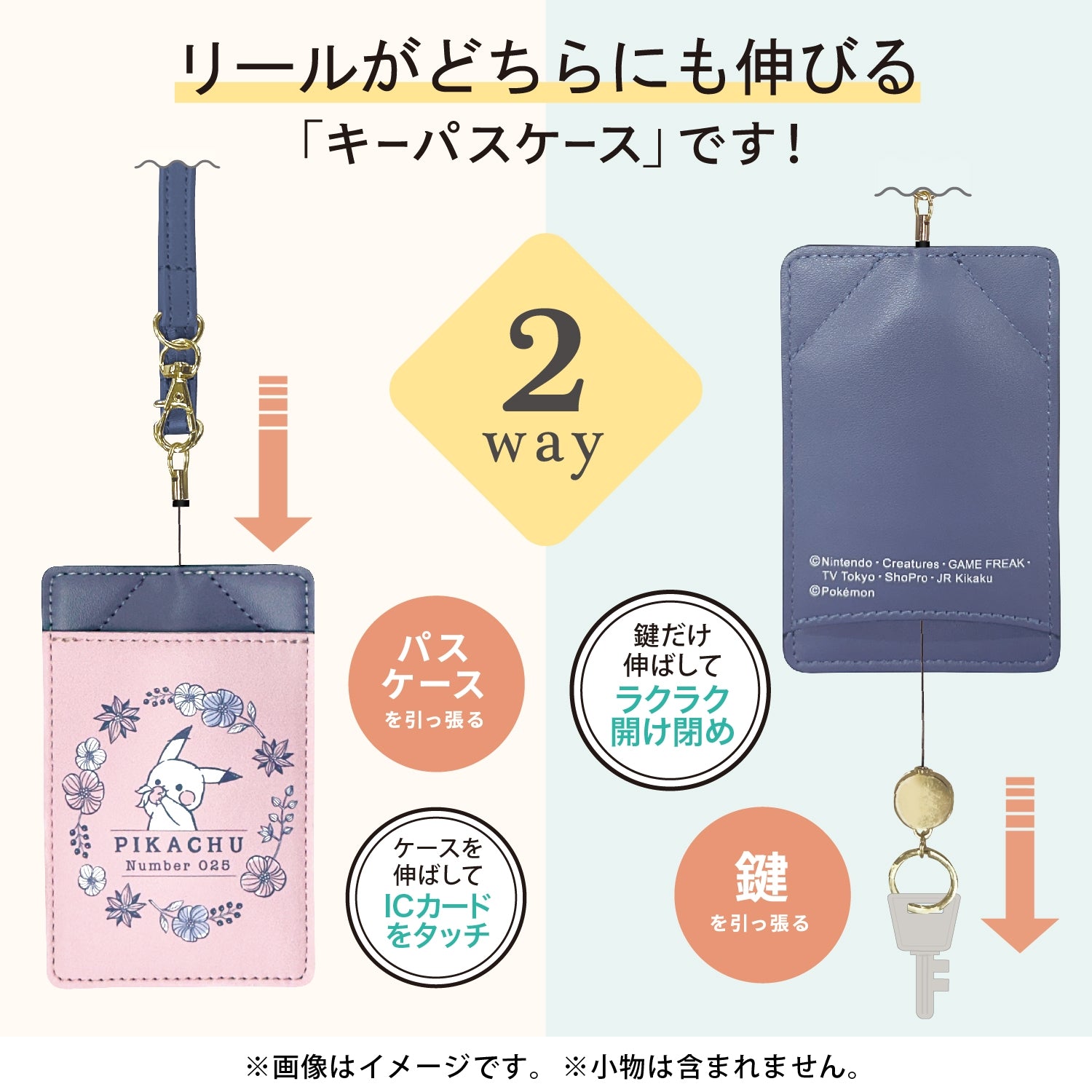 2WAY reel pass case “Pikachu number025” Garden 2