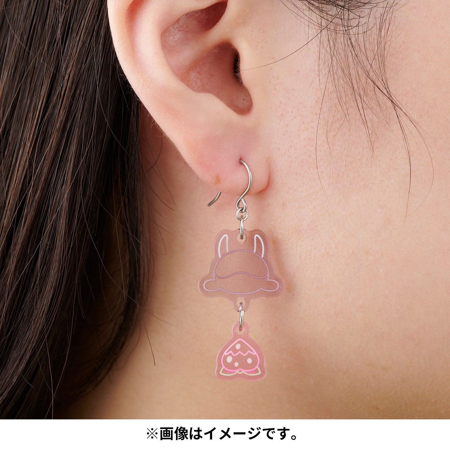 Authentic Japanese Pokemon earrings with vibrant colors and shiny finish from Japan