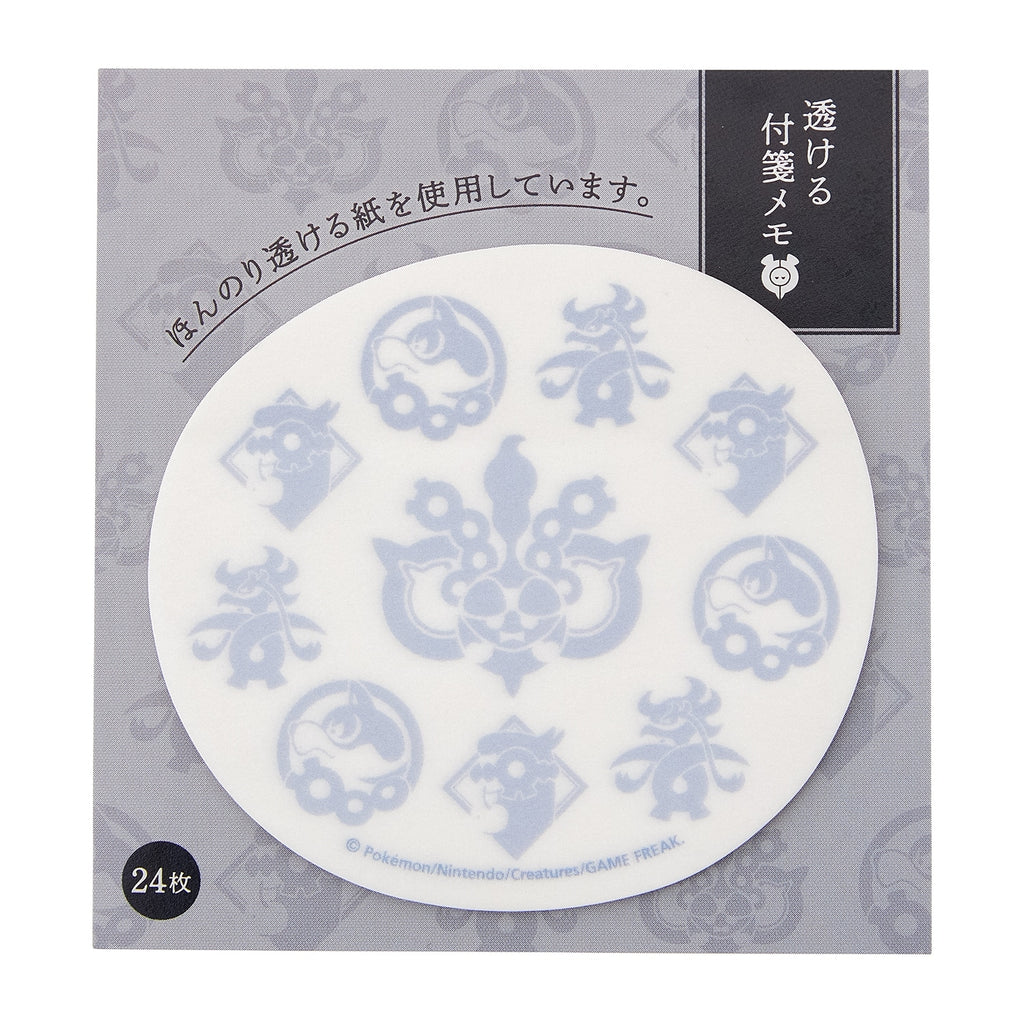 Pecharunt transparent sticky note memo with Poke crest from Japan