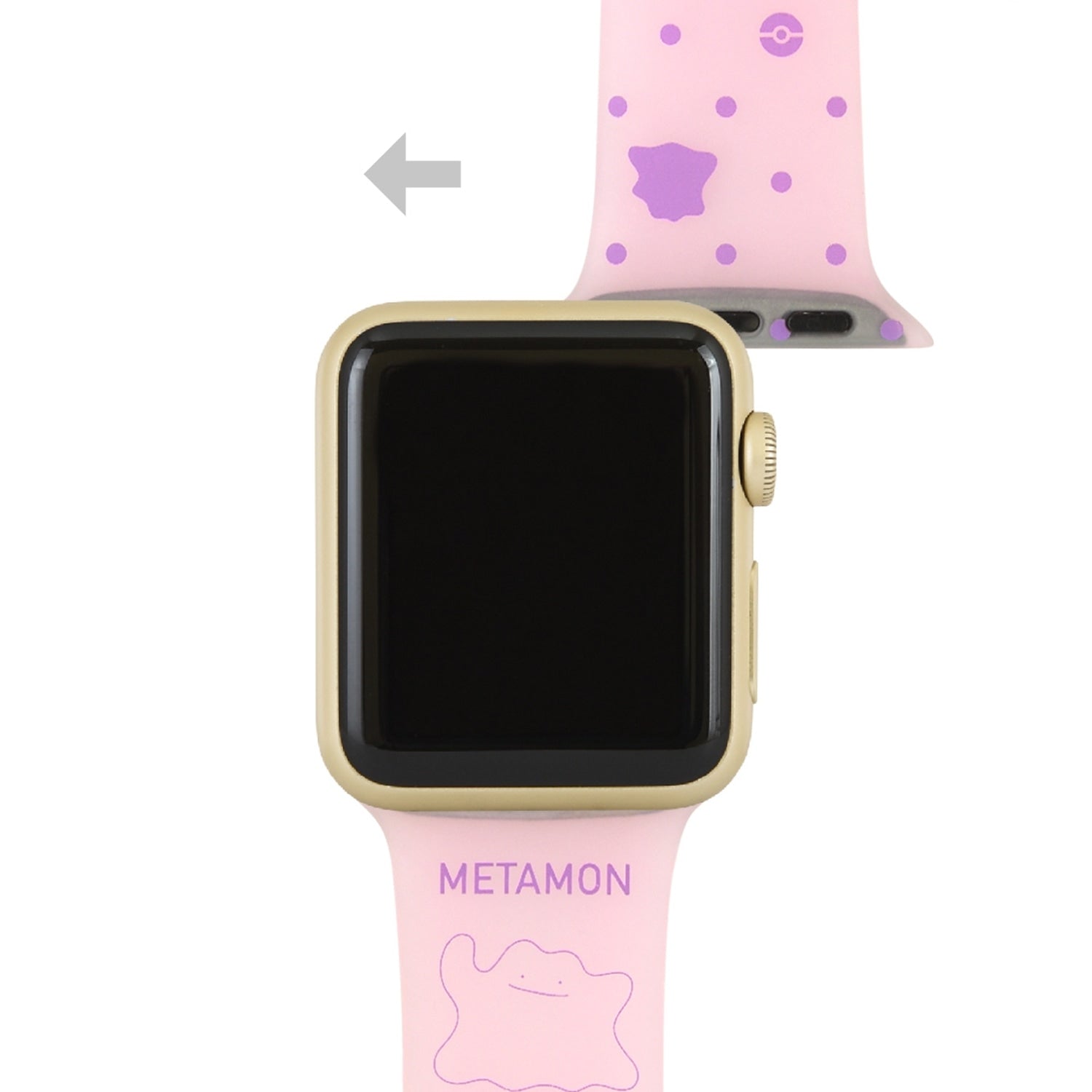 Silicone band Metamon 844C packaging with Japanese text and Pokemon Center Online branding