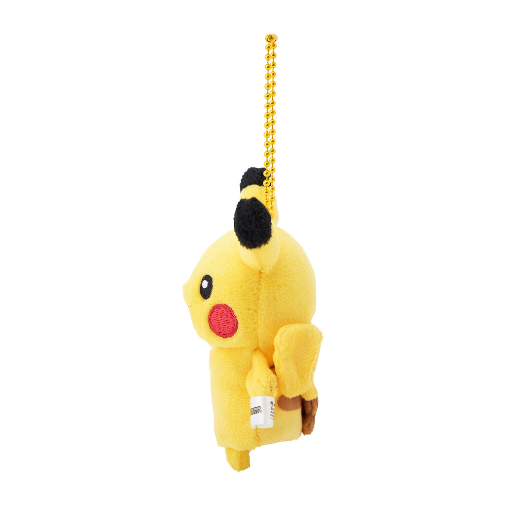 Papemon Pikachu plushie with detailed stitching, made in Japan