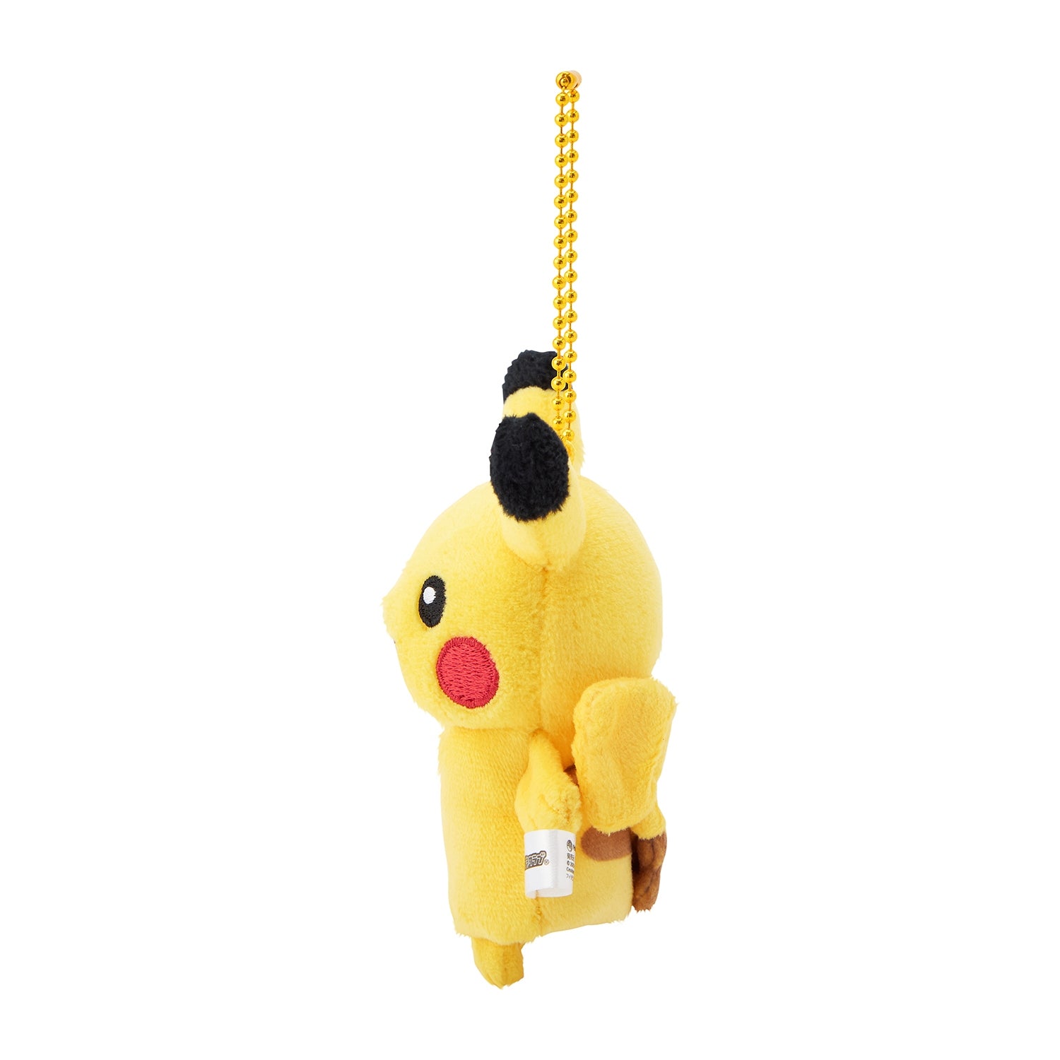Papemon Pikachu plushie with detailed stitching, made in Japan