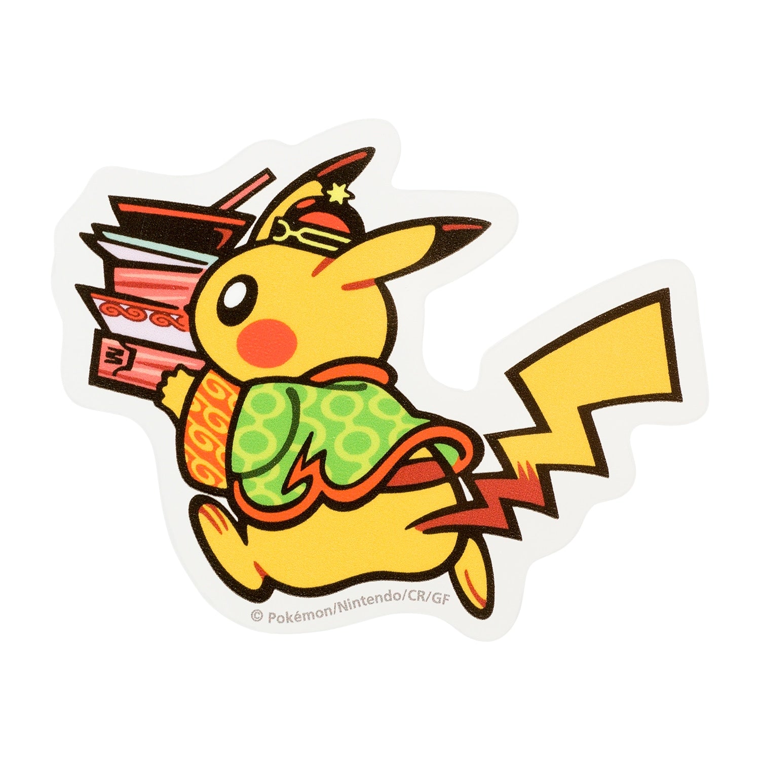 Sticker Pikachu Hotel Pikachu Cleaning Up