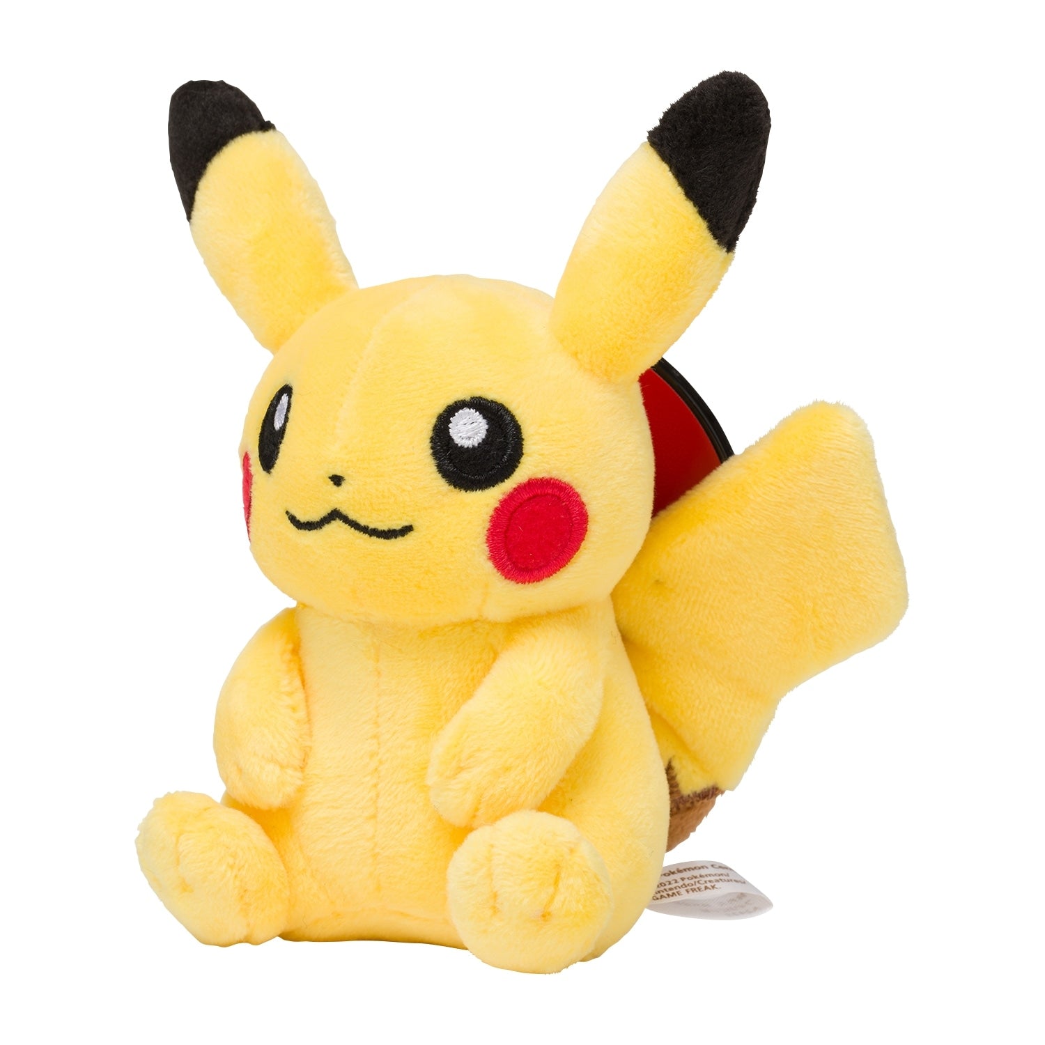 Plush toy Pikachu with smartphone