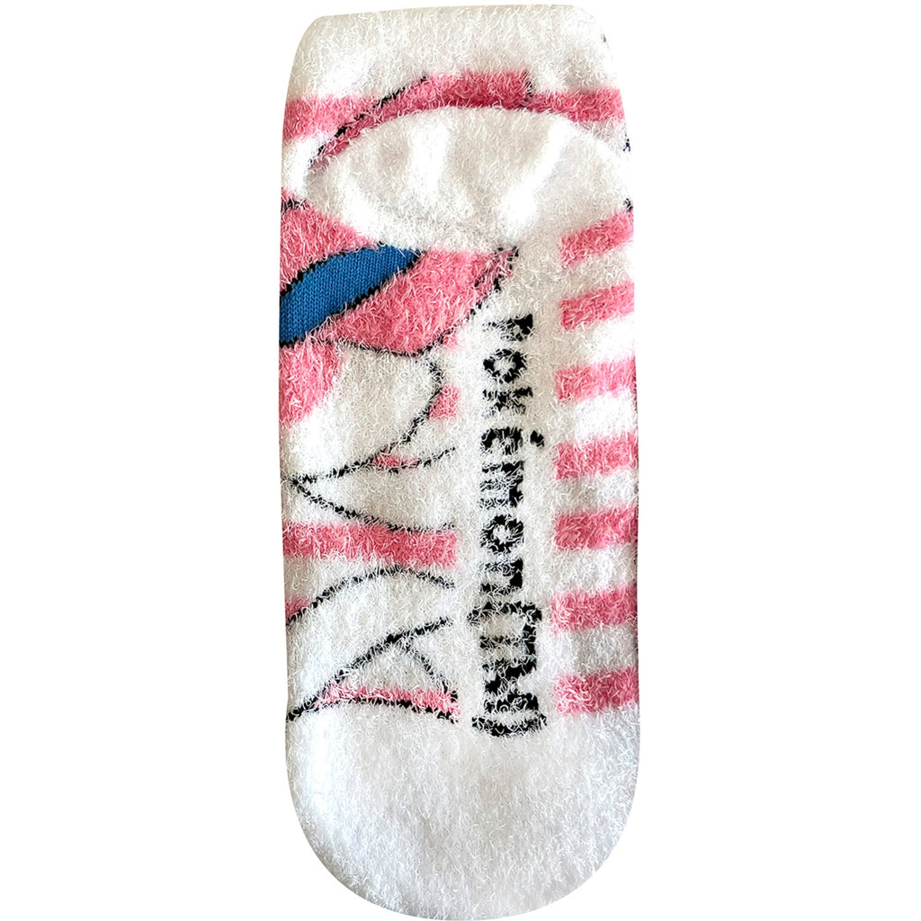 Fluffy socks Nymphia striped women's (23-25cm)