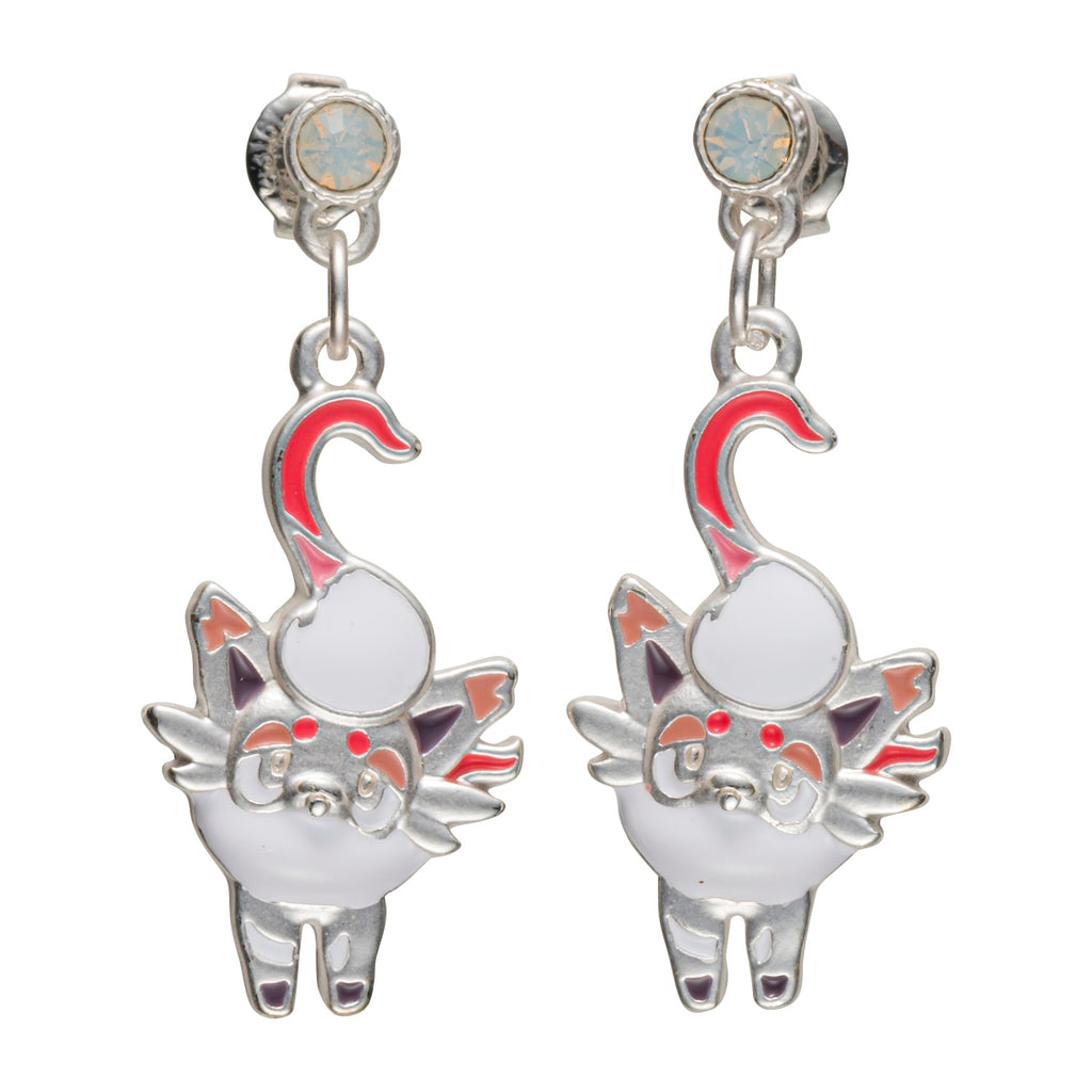 Pokémon Earrings Jade Zoroa with green gem from Japan