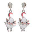 Pokémon Earrings Jade Zoroa with green gem from Japan