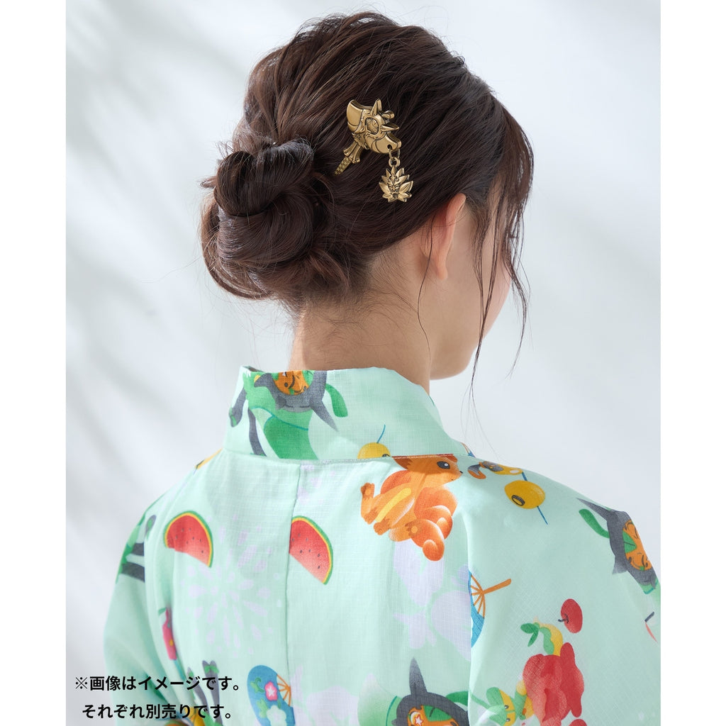 Authentic Japanese Pokemon Ogapon Hairpin with vibrant colors and unique shape